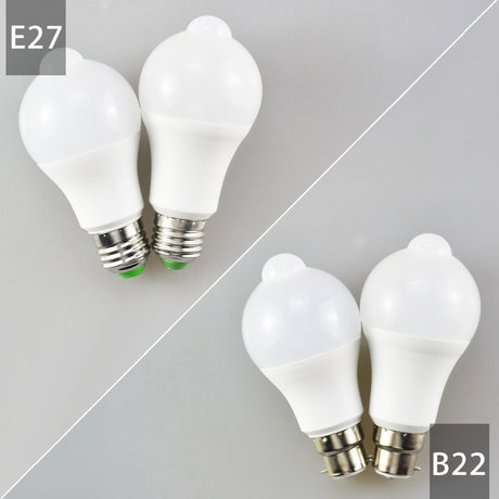 LED PIR Motion Sensor Lamp 220V 110V Dusk to Dawn Light Bulb E27 B22 IP42 with Sensor Smart light bulb 12W 18W Day Night light