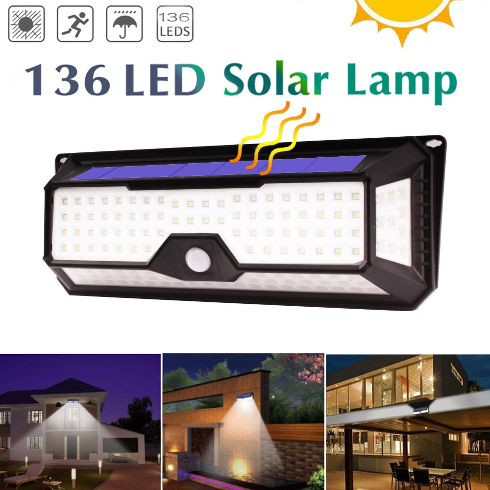 LED Street lights Waterproof Solar Power PIR Motion Sensor Wall light Outdoor lighting Ground Garden Lamp Path Home Yard