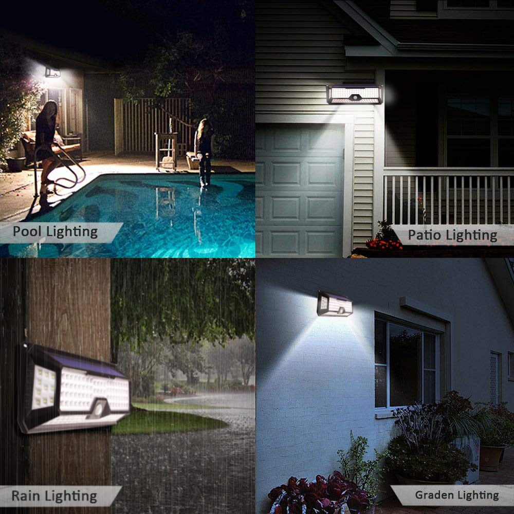 LED Street lights Waterproof Solar Power PIR Motion Sensor Wall light Outdoor lighting Ground Garden Lamp Path Home Yard