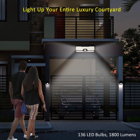 LED Street lights Waterproof Solar Power PIR Motion Sensor Wall light Outdoor lighting Ground Garden Lamp Path Home Yard