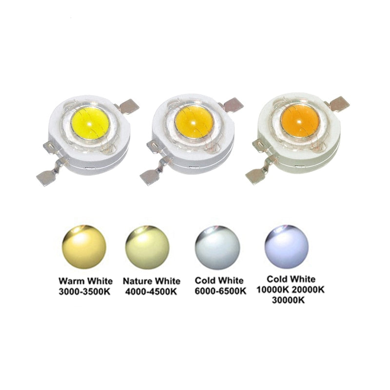 1W 3W High Power LED Light-Emitting Diode LEDs Chip SMD Warm White Red Green Blue Yellow For Spot Light Downlight Lamp Bulb