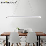 Modern Pendant Light LED Pendant Lamp White&Black finished For Dining room Living room Kitchen Lighting Fixturs L120CM 90CM 69CM