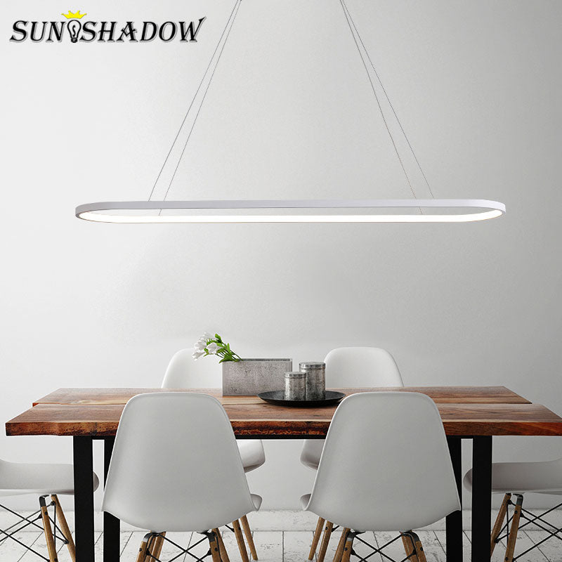 Modern Pendant Light LED Pendant Lamp White&amp;Black finished For Dining room Living room Kitchen Lighting Fixturs L120CM 90CM 69CM
