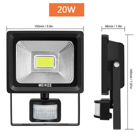 10W 20W 30W 50W LED Flood Light Motion Sensor Waterproof AC110-220V LED PIR Floodlight Reflector Projector Outdoor Spotlight