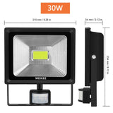 10W 20W 30W 50W LED Flood Light Motion Sensor Waterproof AC110-220V LED PIR Floodlight Reflector Projector Outdoor Spotlight