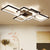 Black/White LED Ceiling Chandelier For Living Study Room Bedroom Aluminum Modern Led Ceiling Chandelier