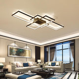 Black/White LED Ceiling Chandelier For Living Study Room Bedroom Aluminum Modern Led Ceiling Chandelier