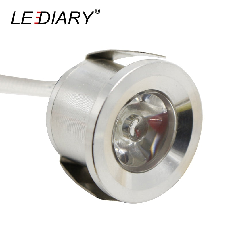 LEDIARY 1W Mini LED Downlight Spotlights Warm/Cold White LED Lamp 100V-240V 1inch 27mm Cut Hole Under Cabinet Lighting Fixtures