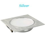 Dimmable LED Downlights 3W 5W 7W 9W 12W 15W AC85-265V Square silver Black White LED Ceiling Down Lamp Indoor Lighting With Drive