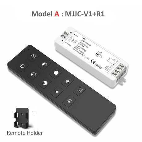 LED Dimmer Switch 12V 24V PWM 2.4G LED Touch RF Wireless Remote 5V 36V Smart Wifi Dimmer Controller for Single Color LED Strip