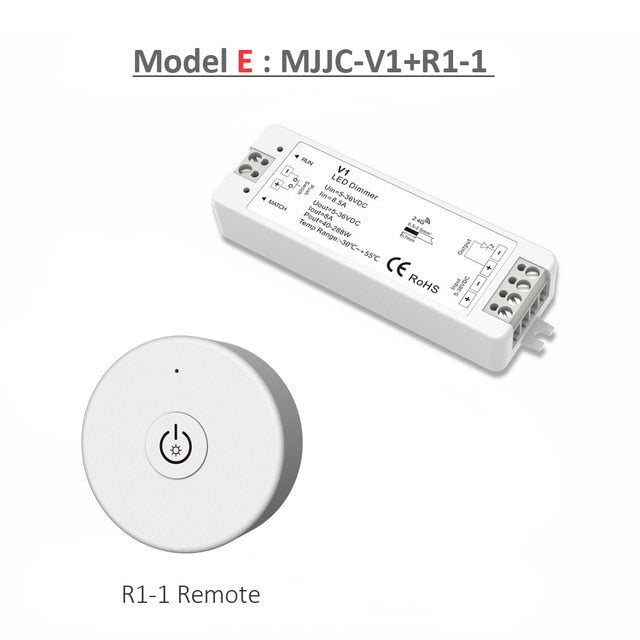 LED Dimmer Switch 12V 24V PWM 2.4G LED Touch RF Wireless Remote 5V 36V Smart Wifi Dimmer Controller for Single Color LED Strip