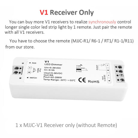 LED Dimmer Switch 12V 24V PWM 2.4G LED Touch RF Wireless Remote 5V 36V Smart Wifi Dimmer Controller for Single Color LED Strip