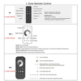 LED Dimmer Switch PWM Wireless RF 2.4G 4-Zone Touch Remote Smart Home Wifi Relay DC12V 24V Controller for Single Color LED Strip