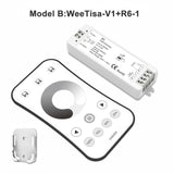 LED Dimmer Switch PWM Wireless RF 2.4G 4-Zone Touch Remote Smart Home Wifi Relay DC12V 24V Controller for Single Color LED Strip