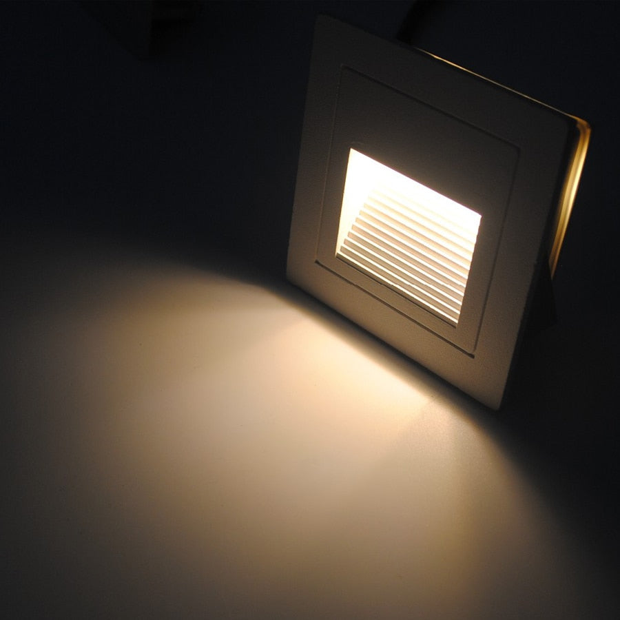 LED Recessed Stair Step Light Outdoor Floor Stair Deck Underground Spotlight Led Footlight Embedded Corner Lamp