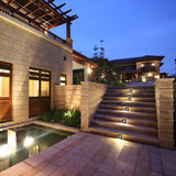 LED Recessed Stair Step Light Outdoor Floor Stair Deck Underground Spotlight Led Footlight Embedded Corner Lamp