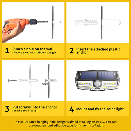 CD137 30 LED Garden Solar Lights Ipx7 Waterproof Solar Lamp Wide Angle Solar Motion Sensor For Pathway Garage/Swimming Pool