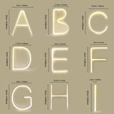 Night Light Neon Alphabet Lamp 26 Letters Number Color Change For Birthday Wedding Party Bedroom Wall Hanging Decor Light Night