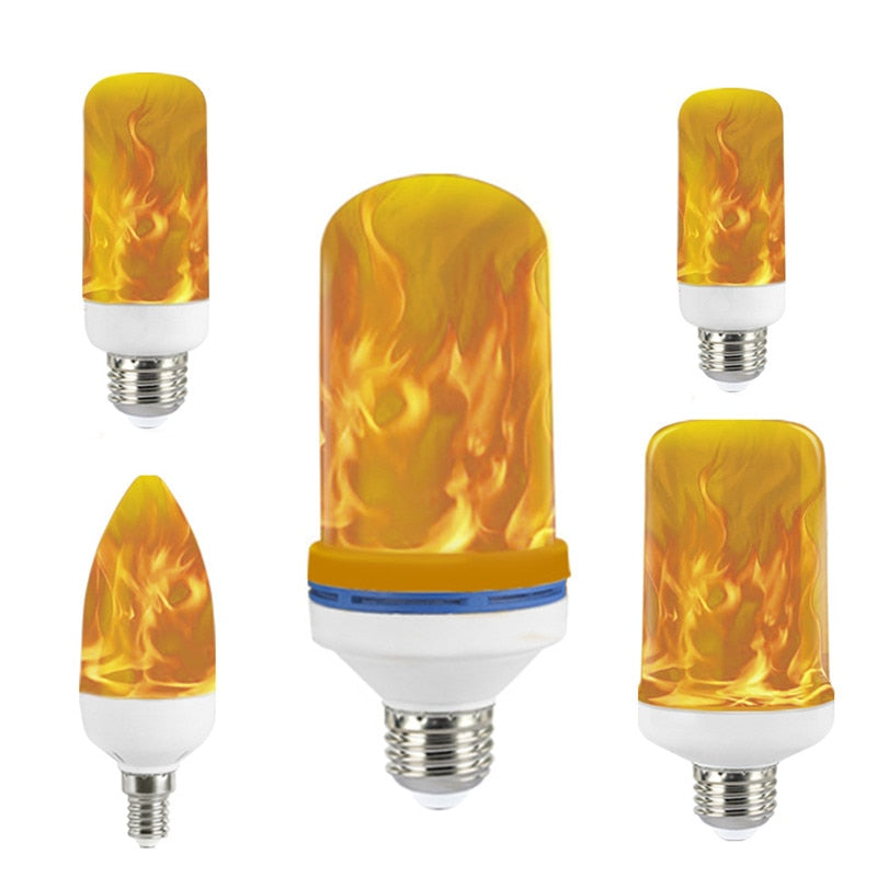 LED Flame Lamp E27 E26 B22 E14 E12 Light Bulb Flame Effect Fire Lamps Flickering Emulation 3W 5W 7W 9W Decor LED Lamp AC85-265V