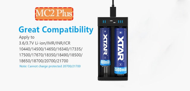 NEW XTAR VC2 VC2S VC4 VC4S  Colorful VA LCD Screen Micro-USB powered portable apply to 3.6V/3.7V Li-ion/IMR/INR/ICR 18650 26650