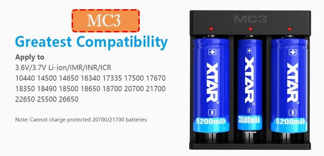 NEW XTAR VC2 VC2S VC4 VC4S  Colorful VA LCD Screen Micro-USB powered portable apply to 3.6V/3.7V Li-ion/IMR/INR/ICR 18650 26650