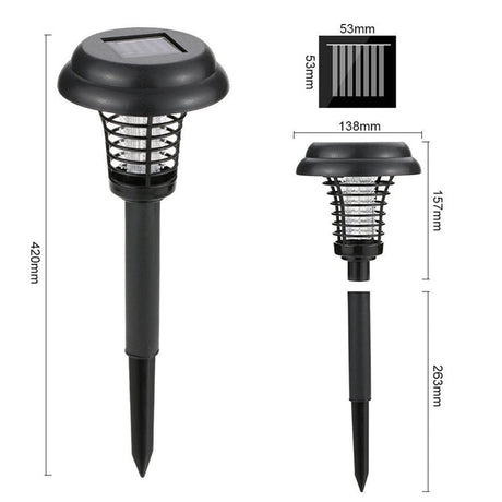 Solar LED Mosquito Repellent Killer Lamp Outdoor Mosquito Pest Fly Bug Insect Zapper Killer Trap Lamp For Garden Yard Lawn