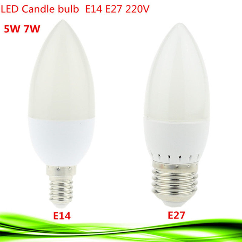 Led Candle Lamp Energy Saving Lamp Lights 5W 7W E14 E27 220V LEDs Chandelier Light Spotlight Bombillas led for a Home Decors