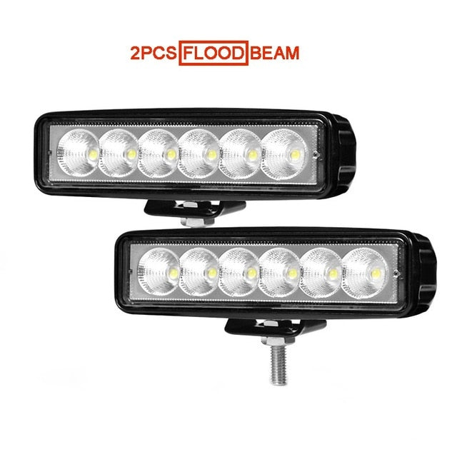 6 inch 18W Off road DRL LED Work Light Flood Beam Spotlight 12V 24V Daytime Running Light For Jeep 4x4 ATV 4WD SUV Car Styling