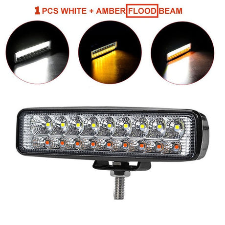 6 inch 18W Off road DRL LED Work Light Flood Beam Spotlight 12V 24V Daytime Running Light For Jeep 4x4 ATV 4WD SUV Car Styling