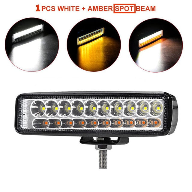 6 inch 18W Off road DRL LED Work Light Flood Beam Spotlight 12V 24V Daytime Running Light For Jeep 4x4 ATV 4WD SUV Car Styling