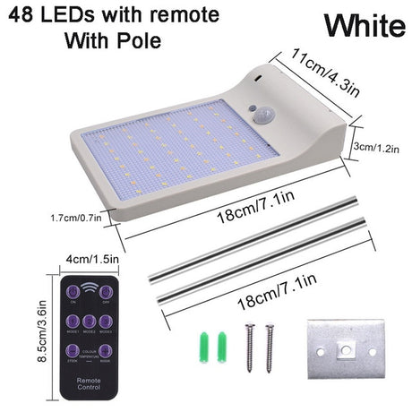 PIR motion sensor Solar Street light 3 modes Outdoor solar light wall lamp Waterproof Energy Saving Yard Path Home Garde