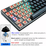 Gaming Mechanical Keyboard Blue Red Switch 87key Anti-ghosting RGB/Mix Backlit LED USB RU/US Wired Keyboard For Gamer PC Laptop