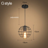 Modern cage pendant light iron minimalist retro Scandinavian loft pyramid pendant lamp metal Hanging Lamp E27 Indoor ZDD0011