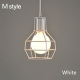 Modern cage pendant light iron minimalist retro Scandinavian loft pyramid pendant lamp metal Hanging Lamp E27 Indoor ZDD0011