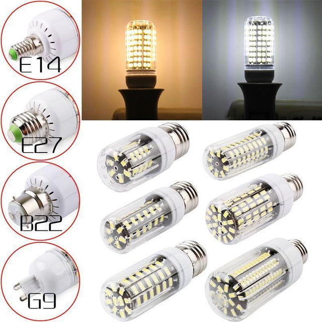 AC110V E27 E14 B22 G9 GU10 LED Warm White White Cover Corn Bulb Chandelier/ Candle Light