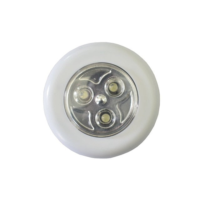 4 Colors 3 LED Closet Under Cabinet Lamp AAA Battery Powered Wireless Touch Switch Kitchen Wall Car Night Light for Car Boot