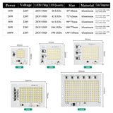 Smart IC 2835SMD LED Chips Lamp 10W 20W 30W 50W 100W AC 220V-240V DIY For Outdoor Floodlight Garden Cold White Warm White