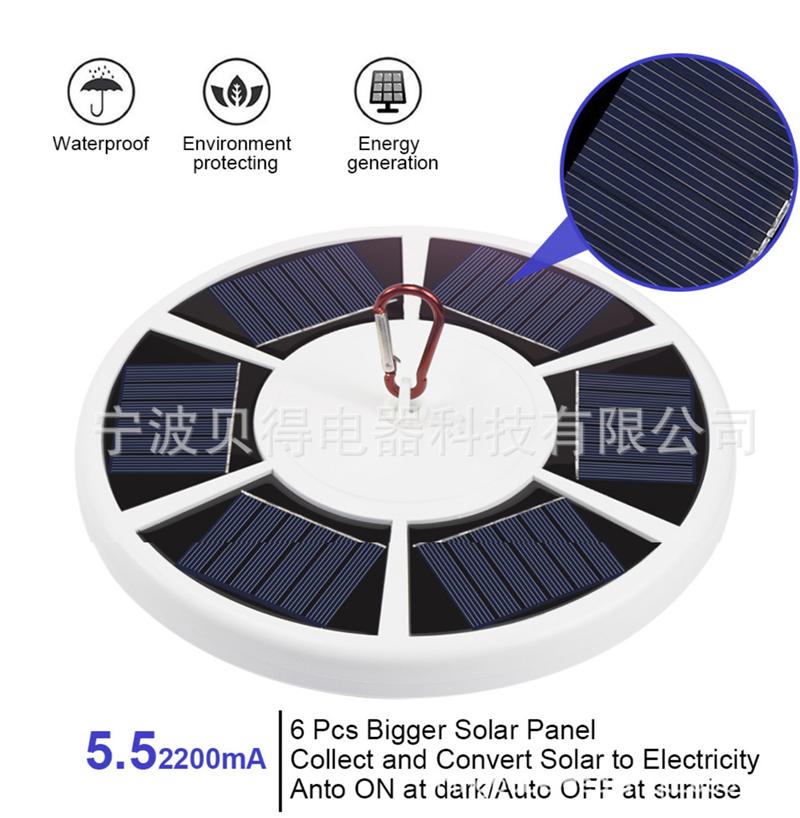 Solar Flag Pole Lights 26 LED Super Bright Weatherproof Auto ON/OFF Night Light for Camping Home Yard Farm Emegency Light