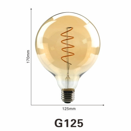 Spiral Light LED Filament Bulb 4W E27 Retro Vintage Lamps Decorative Lighting Dimmable Edison Lamp