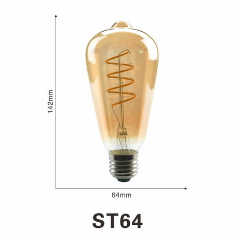 Spiral Light LED Filament Bulb 4W E27 Retro Vintage Lamps Decorative Lighting Dimmable Edison Lamp