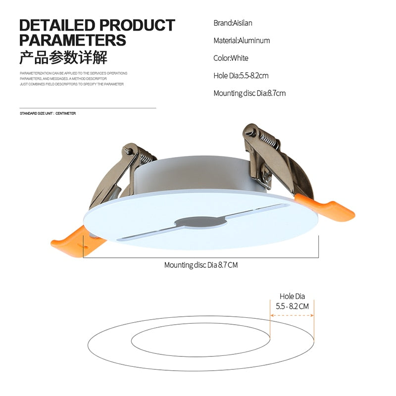 Aisilan Ceiling Mounted Downlight Plasterboard Hole Filling Device