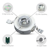 LED Chips High Power 1W 3W 5W White Blue Green Yellow Red Pink Amber Cyan Orange 30mil 45mil Lamp Matrix Bulb light DIY