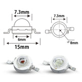 LED Chips High Power 1W 3W 5W White Blue Green Yellow Red Pink Amber Cyan Orange 30mil 45mil Lamp Matrix Bulb light DIY