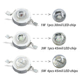 LED Chips High Power 1W 3W 5W White Blue Green Yellow Red Pink Amber Cyan Orange 30mil 45mil Lamp Matrix Bulb light DIY