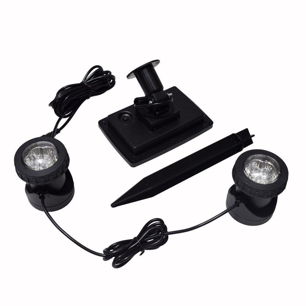 Solar Led Underwater Lights Pond Light Landscape Spotlight IP68 Waterproof Submarine Projector Light for Pond Garden Lawn