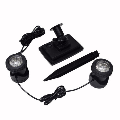 Solar Led Underwater Lights Pond Light Landscape Spotlight IP68 Waterproof Submarine Projector Light for Pond Garden Lawn