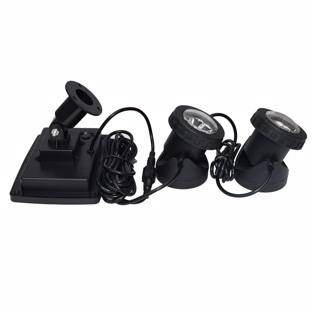 Solar Led Underwater Lights Pond Light Landscape Spotlight IP68 Waterproof Submarine Projector Light for Pond Garden Lawn