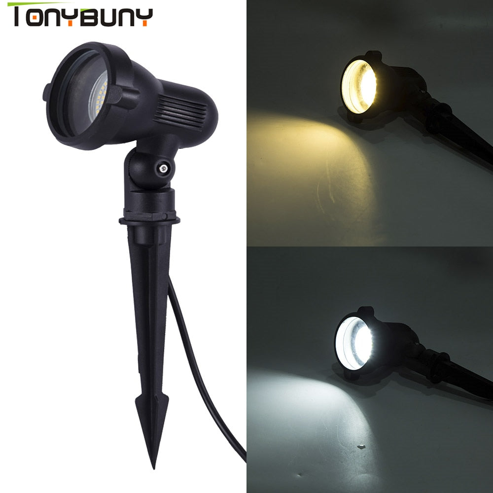 New Style led Garden Lawn Lamp 220V 110V 12V Outdoor LED Spike Light 3W 5W 7W 9W Path lights Landscape with GU10 Spot Bulbs
