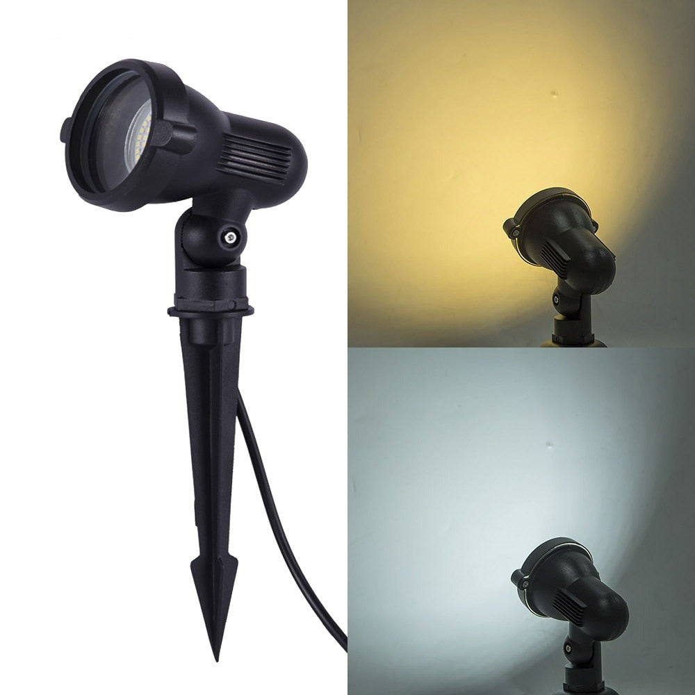 New Style led Garden Lawn Lamp 220V 110V 12V Outdoor LED Spike Light 3W 5W 7W 9W Path lights Landscape with GU10 Spot Bulbs
