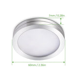 Dimmable 2.5W DC12V LED Under Cabinet Closet Light Aluminum LED Display Case Lights For Kitchen Counter Cupboard Puck Lights